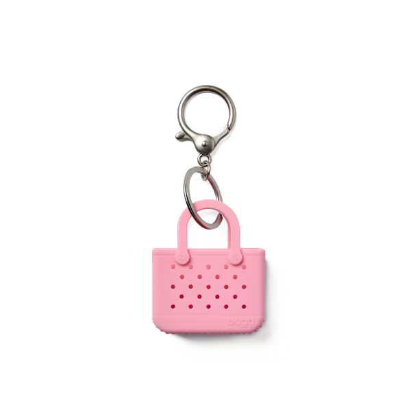 Tiny Tote Keychain - Blowing Pink Bubbles